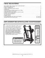 Preview for 2 page of NordicTrack NETL17711.1 (French) Manuel De L'Utilisateur