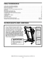 Preview for 2 page of NordicTrack NETL30713.0 (German) Bedienungsanleitung