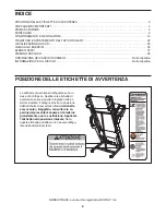 Предварительный просмотр 2 страницы NordicTrack NETL79711.0 (Italian) Manuale D'Istruzioni