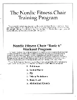 Preview for 5 page of NordicTrack Nordic Fitness Chair Assembly, Operating And Training Program