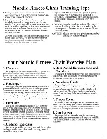 Preview for 7 page of NordicTrack Nordic Fitness Chair Assembly, Operating And Training Program