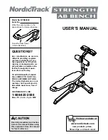 Preview for 1 page of NordicTrack NTB09920 User Manual