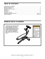 Preview for 2 page of NordicTrack NTB09920 User Manual