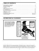 Preview for 2 page of NordicTrack NTEL99416.0 User Manual