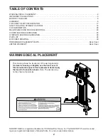 Preview for 2 page of NordicTrack NTSY14016.0 User Manual