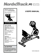 NordicTrack R 65 NTEVEX79915.0 User Manual preview