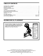 Preview for 2 page of NordicTrack R 65 NTEVEX79915.0 User Manual