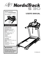 Preview for 1 page of NordicTrack S 30 User Manual