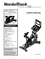 Preview for 1 page of NordicTrack S10i User Manual