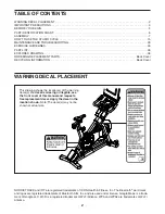 Preview for 2 page of NordicTrack S10i User Manual