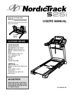 NordicTrack S25i User Manual preview