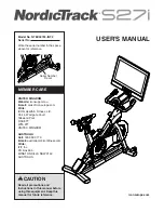 NordicTrack S27i User Manual preview