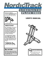 NordicTrack STRENGTH PLATE TREE User Manual preview