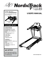NordicTrack T 13.5 User Manual preview