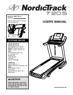 NordicTrack T 20.5 NETL19713.0 User Manual preview