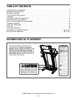 Preview for 2 page of NordicTrack T 20.5 NETL19713.0 User Manual