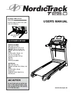 Preview for 1 page of NordicTrack T 23.0 NETL17814.0 User Manual