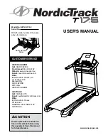 NordicTrack T17.5 User Manual preview