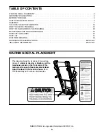 Preview for 2 page of NordicTrack T17.5 User Manual