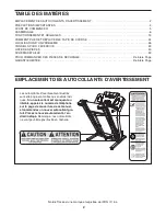 Preview for 2 page of NordicTrack T7si Treadmill (French) Manuel De L'Utilisateur