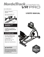 NordicTrack VR Pro NTEX07912.1 User Manual preview