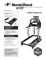 NordicTrack X15i User Manual preview