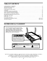 Preview for 2 page of NordicTrack X15i User Manual