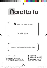 Preview for 79 page of Norditalia BP-1300 Operating Manual