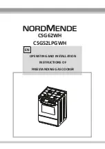 Nordmende CSG52LPGWH Operating And Installation Instructions предпросмотр