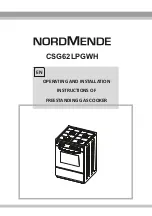 Nordmende CSG62LPGWH Operating And Installation Instructions preview