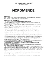 Preview for 1 page of Nordmende TDV7NMWH Instructions For Use Manual