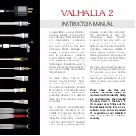 Предварительный просмотр 2 страницы Nordost VALHALLA 2 Instruction Manual