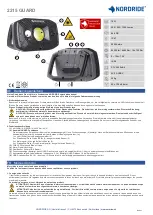 Preview for 1 page of NORDRIDE 2215 GUARD Operating Instructions