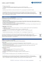 Preview for 2 page of NORDRIDE LOOP POWER Operating Instructions