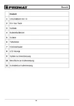 Preview for 4 page of NORDWEST PROMAT 4000851055 Original Instruction Manual