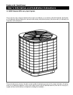 Nordyne 10 SEER Standard Efficiency Split System User'S Information And Installation Instructions Manual preview