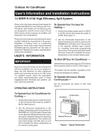 Nordyne 14 SEER User'S Information And Installation Instructions Manual preview