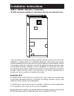 Предварительный просмотр 1 страницы Nordyne B3BV Series Installation Instructions Manual