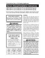 Nordyne CMF2 80-PG Convertible Owner'S Manual And Installation Instructions preview