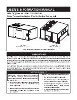 Nordyne GR4G*090 Series User'S Information Manual preview