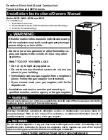 Nordyne M1GB 056 Installation Instructions And Owner'S Manuals preview