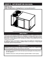 Nordyne P6SP Series User'S Information Manual preview