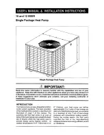 Preview for 1 page of Nordyne Q3RA-024K User'S Manual & Installation Instructions