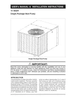 Предварительный просмотр 1 страницы Nordyne Q3RD User'S Manual & Installation Instructions