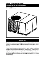 Предварительный просмотр 1 страницы Nordyne Q4 Series Installation Instructions Manual