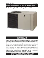 Preview for 1 page of Nordyne Q5RD Series User'S Manual & Installation Instructions