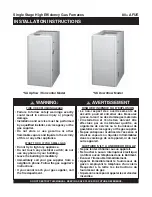 Preview for 1 page of Nordyne *SA Upfl ow / Horizontal Installation Instructions Manual