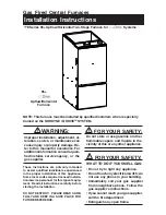 Nordyne *TE Series Installation Instructions Manual preview