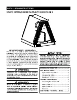 Preview for 1 page of Nordyne WARRCOIL01 Quick Start Manual