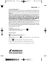 Предварительный просмотр 21 страницы Norelco 482244112327 Product Manual